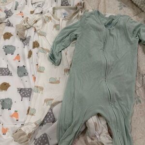Baby Boy Cloud Island Sleepers & Carter’s Sleep Sack 0-3 Months